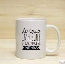 taza con frase motivacional