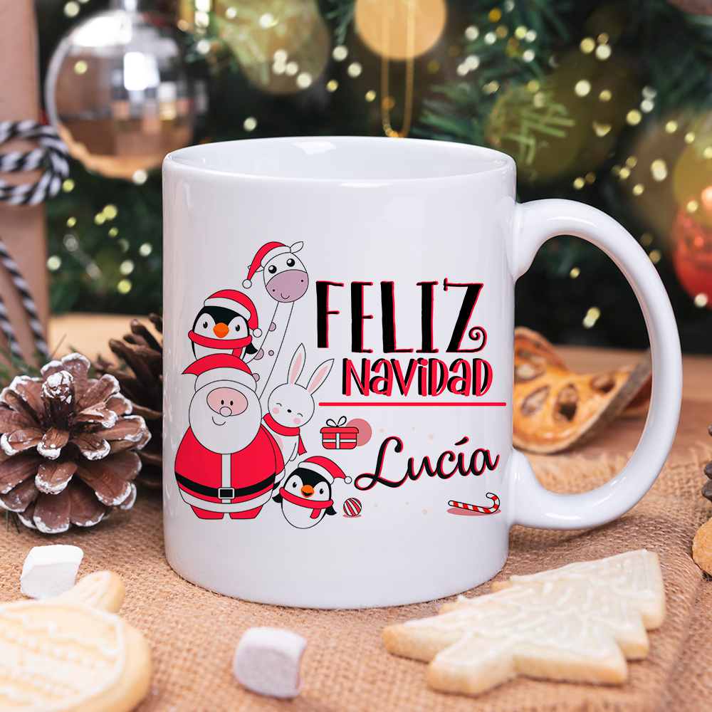 diseño navideño de mug