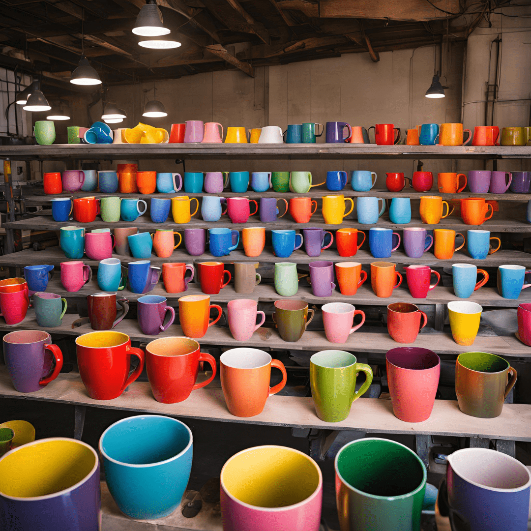 colección de tazas con diversos materiales